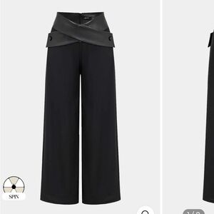 Black High-Waisted Wide-Leg Pants